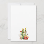 Western-Kakteen-Südbabydusche Einladung (Rückseite)