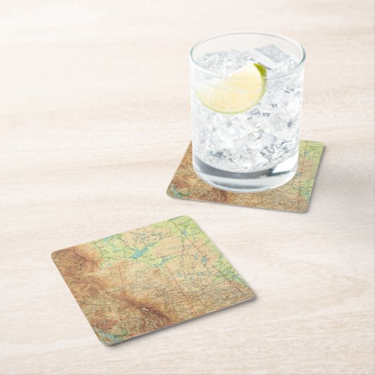 Western Kanada Rechteckiger Pappuntersetzer (Vor Ort)