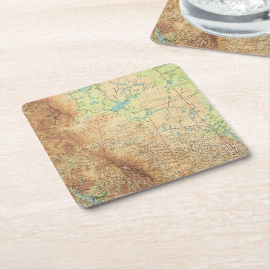 Western Kanada Rechteckiger Pappuntersetzer (angewinkelt)