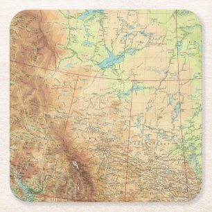 Western Kanada Rechteckiger Pappuntersetzer