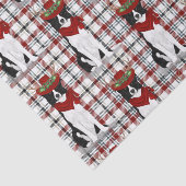 Western Kariert und Weihnachts-Grenze Collie Lover Seidenpapier (Ausschnitt)