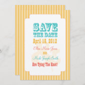 Western Karneval - Save the Date gelb (Vorne/Hinten)