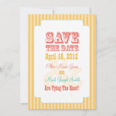 Western Karneval - Save the Date Gelb & Korallen (Vorderseite)