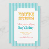 Western Karneval - Sie sind eingeladen! - Blau und Einladung (Vorne/Hinten)