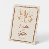 Western Karten und Geschenke Brautparty Party Unte Sockelschild (Vorderseite)