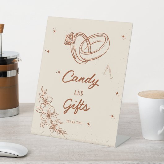 Western Karten und Geschenke Brautparty Party Unte Sockelschild (In SItu)