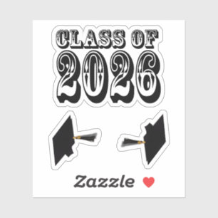 Western-Klasse des Abschlusses 2026 Aufkleber