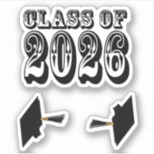 Western-Klasse des Abschlusses 2026 Aufkleber (Vorderseite)