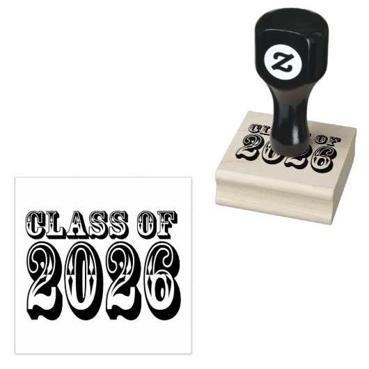 Western-Klasse des Abschlusses 2026 Gummistempel (Stempel)