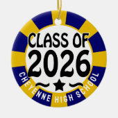 Western-Klasse des Foto-Abschlusses 2026 Keramik Ornament (Vorne)