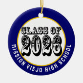 Western-Klasse des Foto-Abschlusses 2026 Keramik Ornament (Vorne)