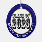 Western-Klasse des Foto-Abschlusses 2026 Keramik Ornament (Links)