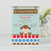 Western-kleine Cowboy-Baby-Duschen-Einladung Einladung (Stehend Vorderseite)