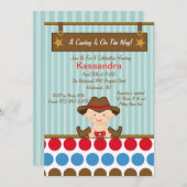Western-kleine Cowboy-Baby-Duschen-Einladung Einladung (Vorne/Hinten)