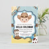 Western kleine Cowboy-Dusche Einladungen (Stehend Vorderseite)