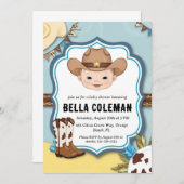 Western kleine Cowboy-Dusche Einladungen (Vorne/Hinten)