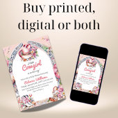 Western Kleine Cowgirl Pink Coastal Babydusche Einladung