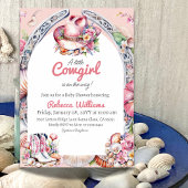 Western Kleine Cowgirl Pink Coastal Babydusche Einladung