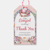 Western Kleine Cowgirl Pink Coastal Babydusche Geschenkanhänger (Vorderseite)