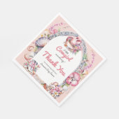 Western Kleine Cowgirl Pink Coastal Babydusche Serviette (Ecke)