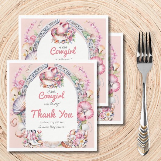 Western Kleine Cowgirl Pink Coastal Babydusche Serviette