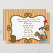 Western Kleiner Cowboy Geburtstagseinladung Einladung (Vorne/Hinten)