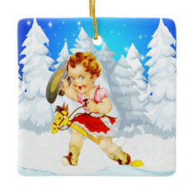 Western-kleines Cowgirl auf