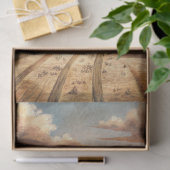 Western Kleinstadt in der Wildwestprairie Seidenpapier (Geschenk)