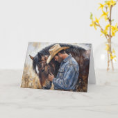 Western Komfort auf gemeinsamen Wegen der Liebe Karte (Gelbe Blume)