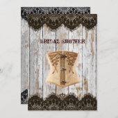 Western-Korsett-Brautparty Einladung (Vorne/Hinten)