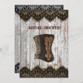 Western-Korsett-Brautparty Einladung (Vorne/Hinten)