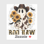 Western Kuh Spot Spooky Ghost Boo Haw Aufkleber (Blatt)