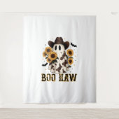 Western Kuh Spot Spooky Ghost Boo Haw Wandteppich (Vorderseite)