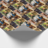 Western-Kühe-Collage Geschenkpapier (Ecke)