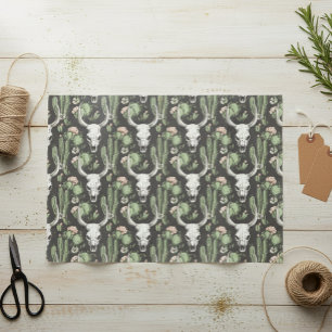 Western Kuhschädel und Kakteen Seidenpapier