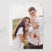 Western Lace Floral Horseshoe Baby Foto Dankeskarte (Vorderseite)