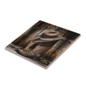 Western Land Braunholz Cowboystiefel Fliese (Seite)