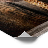 Western Land Braunholz Cowboystiefel Poster (Ecke)