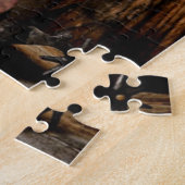 Western Land Braunholz Cowboystiefel Puzzle (Seite)