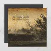 Western Land Herbstbäume rustikale Bauernhochzeit Einladung (Vorne/Hinten)