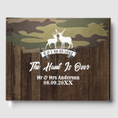Western Land Hirsch die Jagd ist vorbei Hochzeit Gästebuch (Vorderseite)
