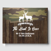 Western Land Hirsch die Jagd ist vorbei Hochzeit Gästebuch (Vorderseite)