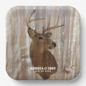 Western Land Hirsch die Jagd ist vorbei Hochzeit Pappteller (Vorderseite)