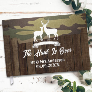 Western Land Hirsche die Jagd ist über Hochzeitsfo Gästebuch