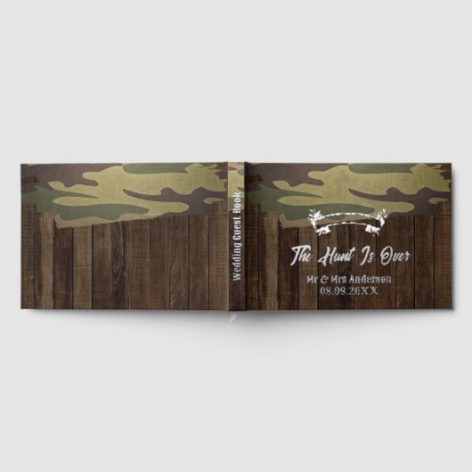 Western Land Hirsche die Jagd ist über Hochzeitsfo Gästebuch (Voll)