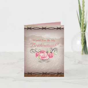 Western Land Hochzeit Brautjungfrau Einladung
