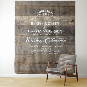 Western Land Holzkornstall Hochzeit Hintergrund Wandteppich
