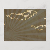 Western Land Kaktus Hochzeit speichern Sie das Dat Ankündigungspostkarte (Rückseite)