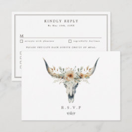 Western Land langgezogene Hochzeitsmahlzeiten UAWG RSVP Karte