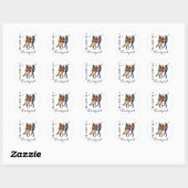 Western Land "Line Dancing Cowgirl" Stickers (Blatt)